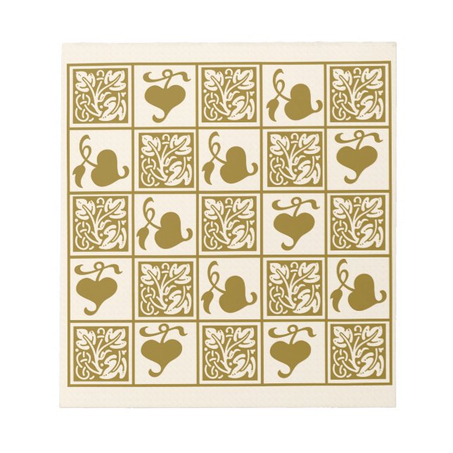 Vintage vine leaves notepad (Front)