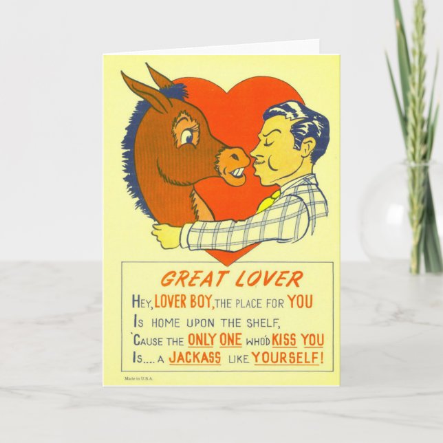Vintage Vinegar Valentine - Great Lover, Holiday Card (Front)