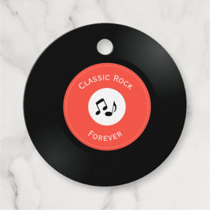 Vintage Vinyl Record Design Favour Tag