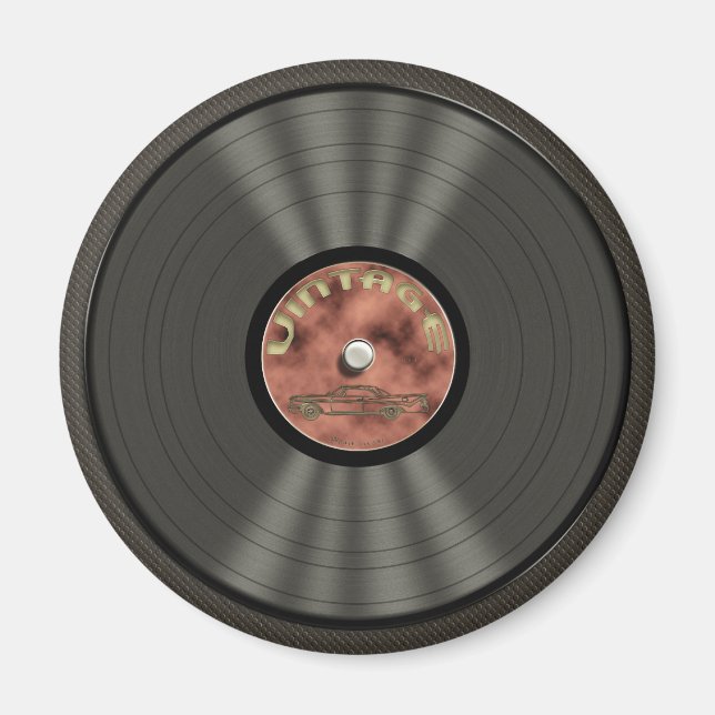 Vintage Vinyl Record Magnet (Front)