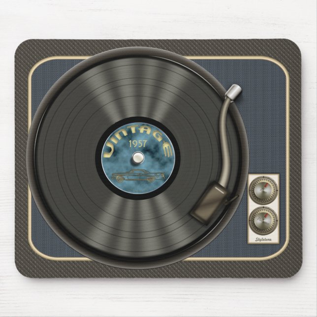 Vintage Vinyl Record Mousepad (Front)