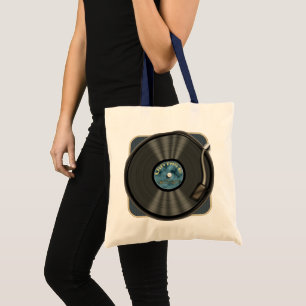 Vintage Vinyl Record Tote Bag