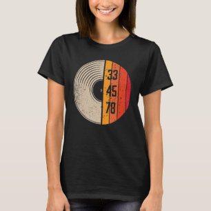 Vintage Vinyl Records Player Record Collector Musi T-Shirt