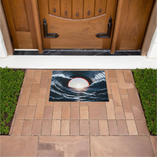 Vintage Vinyl Surf Wave Ocean Retro Music Doormat