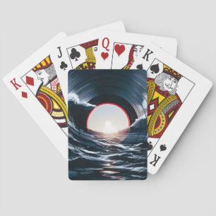 Vintage Vinyl Surf Wave Ocean Retro Music Playing Cards