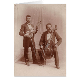 Vintage Viola D'Amore And Viola Da Gamba Duo Card