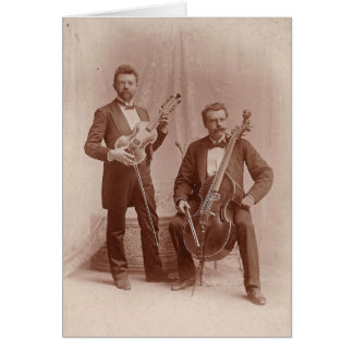 Vintage Viola D'Amore And Viola Da Gamba Duo Card