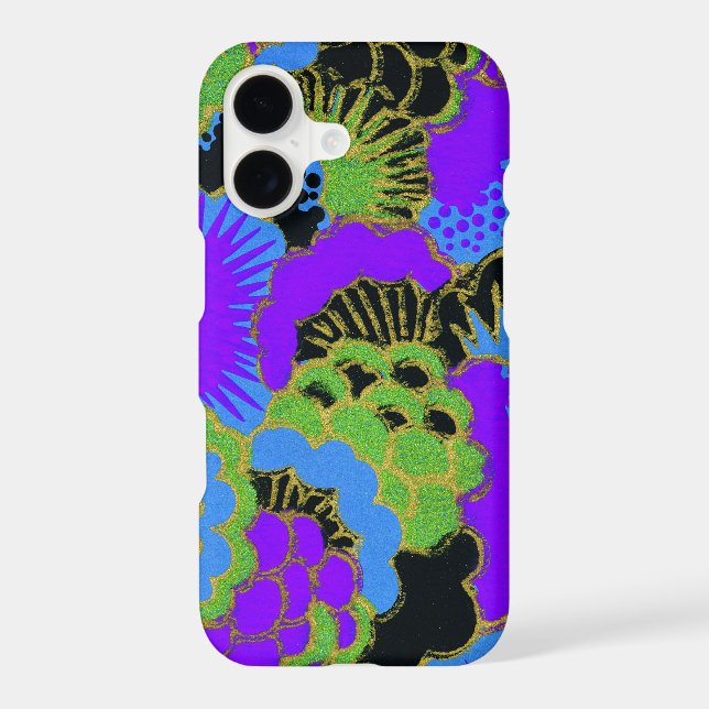 Vintage violet vert bleu trentenaire Motif (Verso)