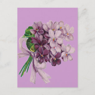 Vintage Violets Nosegay Bouquet Carte postale