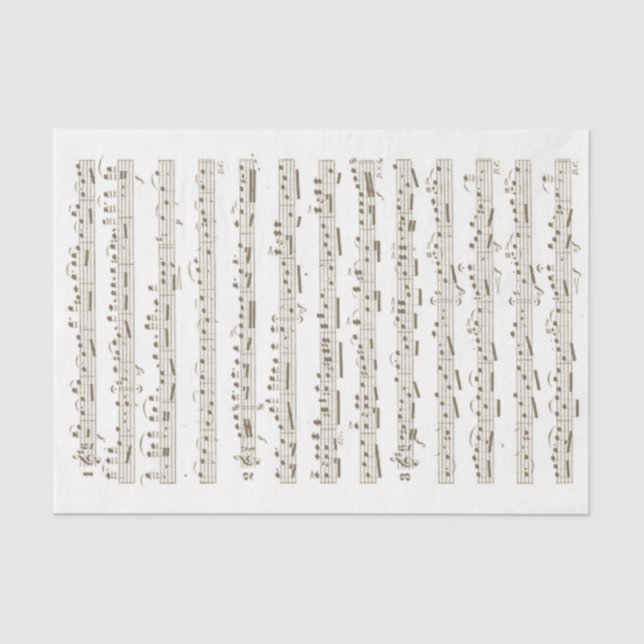 Vintage Violin Sheet Music Sepia Decoupage (Front)