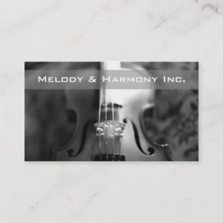 Vintage Violin Strings Music Lessons Business Card