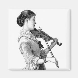 Vintage Violinist Magnet