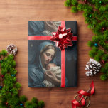 Vintage Virgin Mary and Jesus Christmas Nativity Wrapping Paper<br><div class="desc">**A Holy Touch for Your Christmas Gifts** Wrap your Christmas gifts in the holy beauty of our Virgin Mary and Baby Jesus wrapping paper. This exquisite design features a timeless image of the Blessed Mother cradling the infant Jesus Christ, capturing the sacred moment of the Nativity. Perfect for devout Christian...</div>