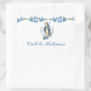 Vintage Virgin Mary Catholic Floral Religious Sticker