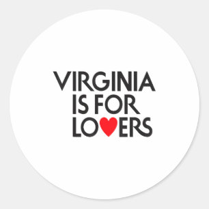 Vintage Virginia Is For The Lovers _1 Classic Round Sticker
