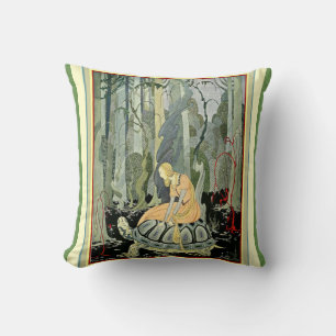 Vintage Virginia Sterrett Fairy Tale Print Pillow