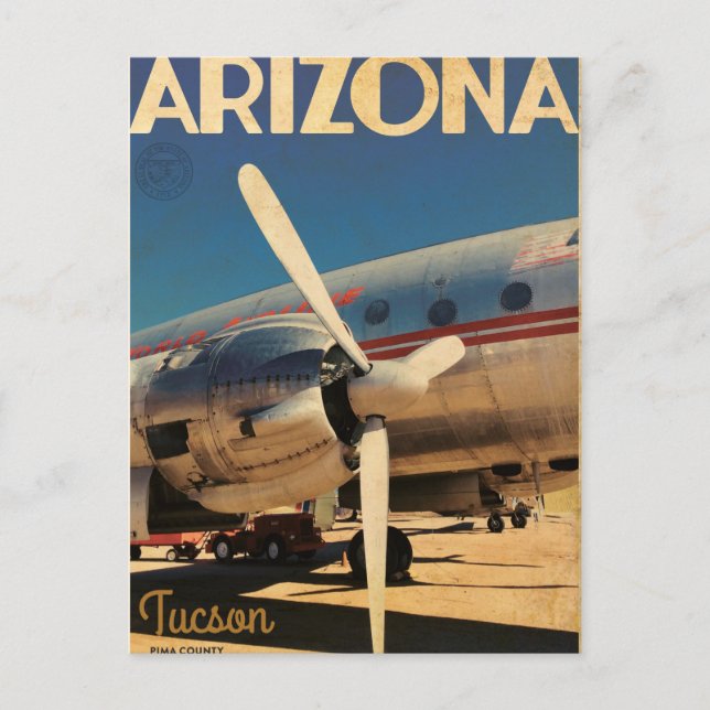 Vintage Visit Arizona Travel Postcard (Front)
