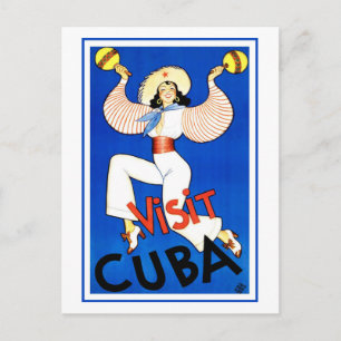 Vintage - Visit Cuba Postcard