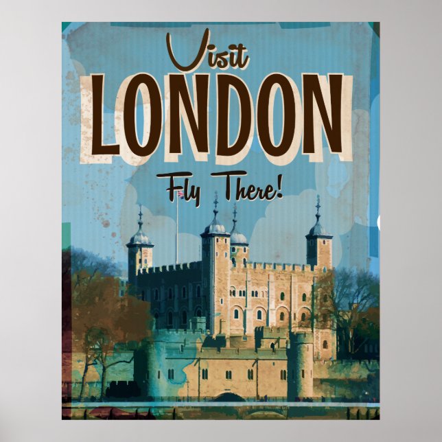 Vintage Visit London - Fly There Poster (Front)