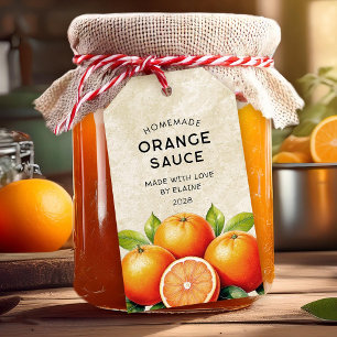 Vintage vitrine à la sauce orange maison étiquette
