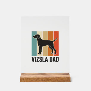 Vintage Vizsla Dad Dog Lover Shirt Design_1 Acrylic Sign
