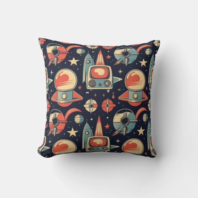 vintage vogue patterns 1950's throw pillow (Front)