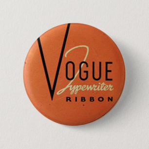 Vintage Vogue Typewritter Ribbon 2 Inch Round Button