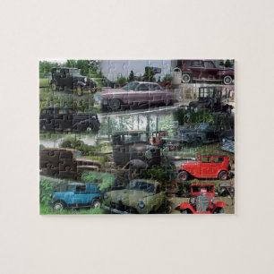 Vintage Voiture Collage Puzzle