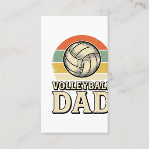 Vintage Volleyball Dad Retro Shirt Design_1 Business Card