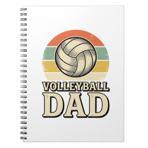 Vintage Volleyball Dad Retro Shirt Design_1 Notebook