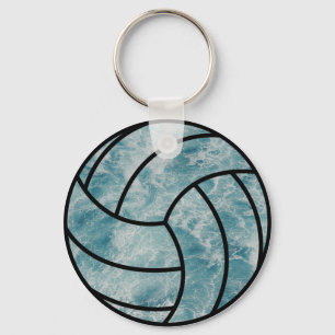 Vintage Volleyball Ocean Summer Vacation Keychain
