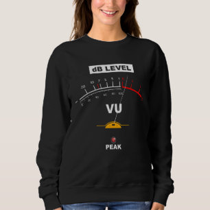 Vintage Volume Vu Metre Engineer Recording Studio Sweatshirt