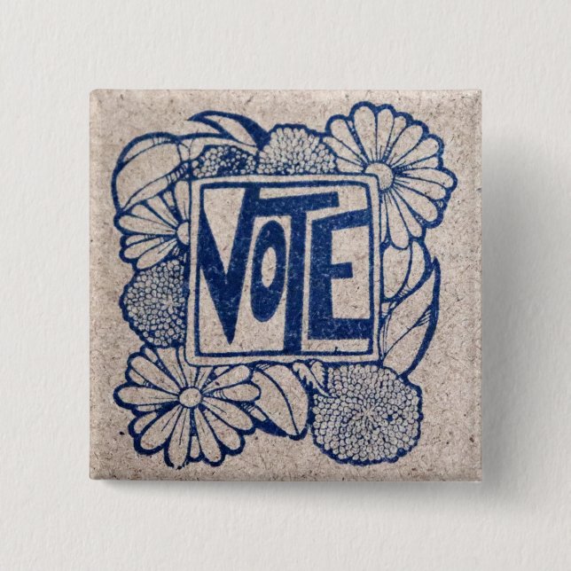 Vintage VOTE 2 Inch Square Button (Front)