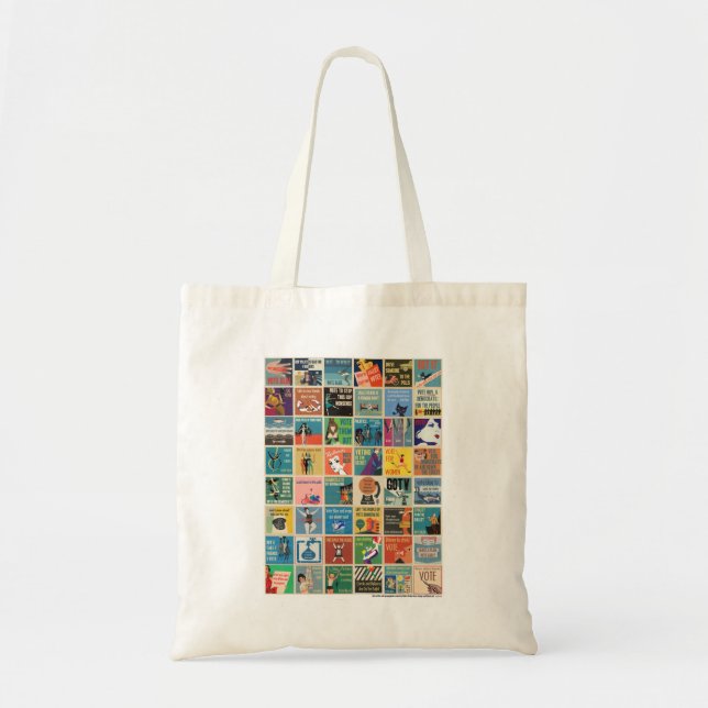 Vintage Vote Propaganda collection Tote Bag (Front)