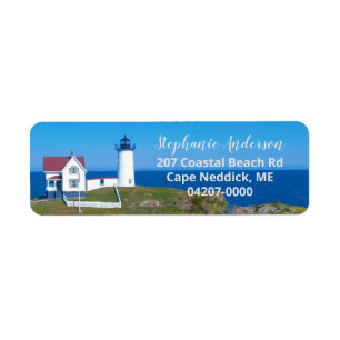 Vintage voyage Blue Ocean Coast Nubble Lighthouse