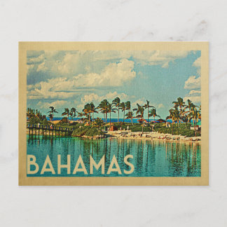 Vintage voyage de carte postale Bahamas