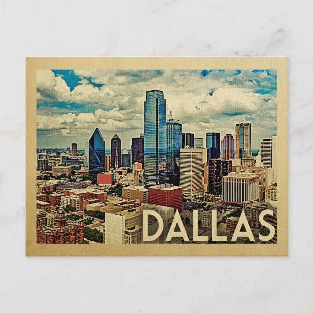Vintage voyage de carte postale Dallas Texas (Devant)