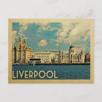Vintage voyage de carte postale Liverpool