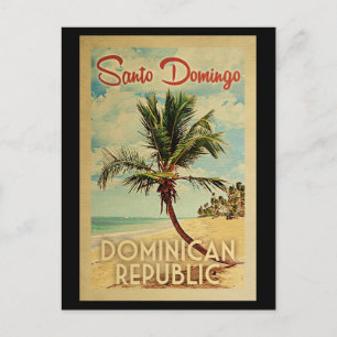 Vintage voyage de palmier de la carte postale Sant