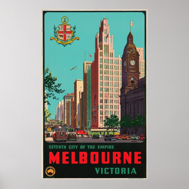 Vintage voyage - Melbourne - Australie Poster (Devant)