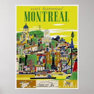 Vintage voyage - Montréal - Québec - Affiche du Ca