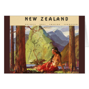 Vintage voyage, Nouvelle-Zélande Paysage Femme aut