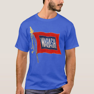 Vintage Wabash Railroad Flag logo T-Shirt