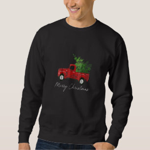 Vintage Wagon Christmas Tree on Car Xmas Sweatshirt