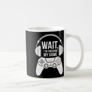 Vintage Wait I'm Finishing My Game Gaming  Coffee Mug