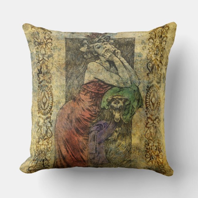 Vintage Waiting Decor Pillow (Front)