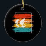 Vintage Wakeboarding Wakesurfing Wakesurfer Ceramic Ornament<br><div class="desc">Wakeboarding Wakesurfing Design. This Design is a great addition to your Wakeboarding accessories.</div>