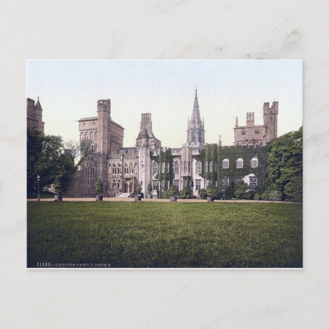 Vintage Wales, Cardiff Castle c1910 Postcard (Front)
