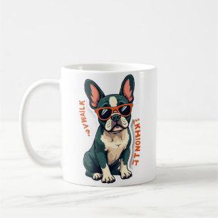 Vintage Walk Ill Think About It French Bulldog Fun Coffee Mug