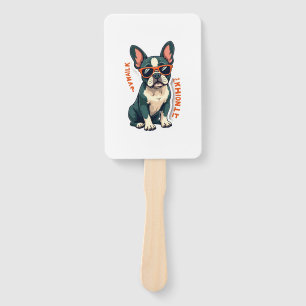Vintage Walk Ill Think About It French Bulldog Fun Hand Fan